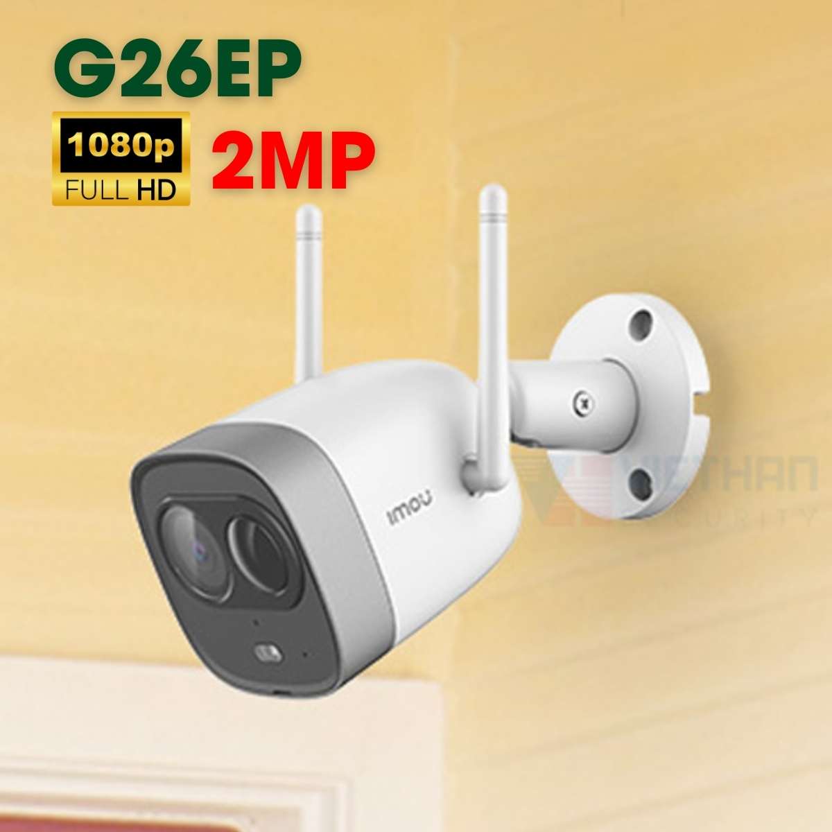 Camera Wifi Ngoài trời IMOU IPC-G26EP 2.0 Megapixel, âm thanh 2 chiều, Chuẩn chống nước IP67