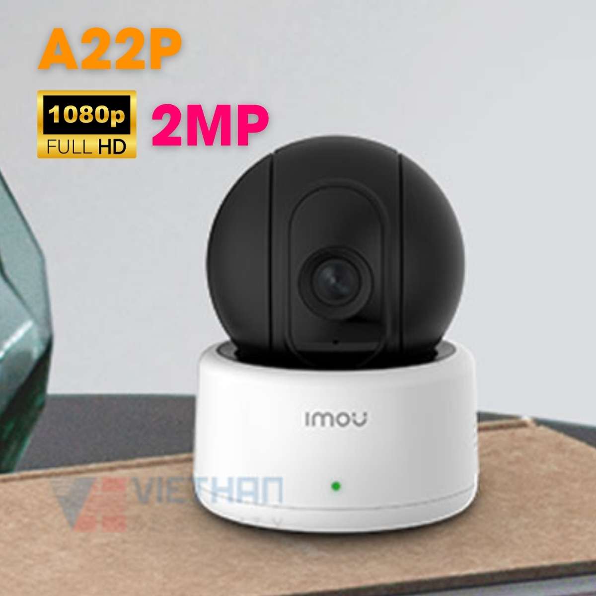 Camera Wifi không dây IMOU IPC-A22P 2MP, quay quét 355 độ, đàm thoại 2 chiều, MicroSD Max 64GB