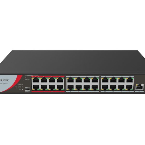 Switch PoE 24 Port HiLook NS-0326P-230(B) 100Mbps, công suất 230W 1 cổng RJ45, 1 cổng SFP 1000M