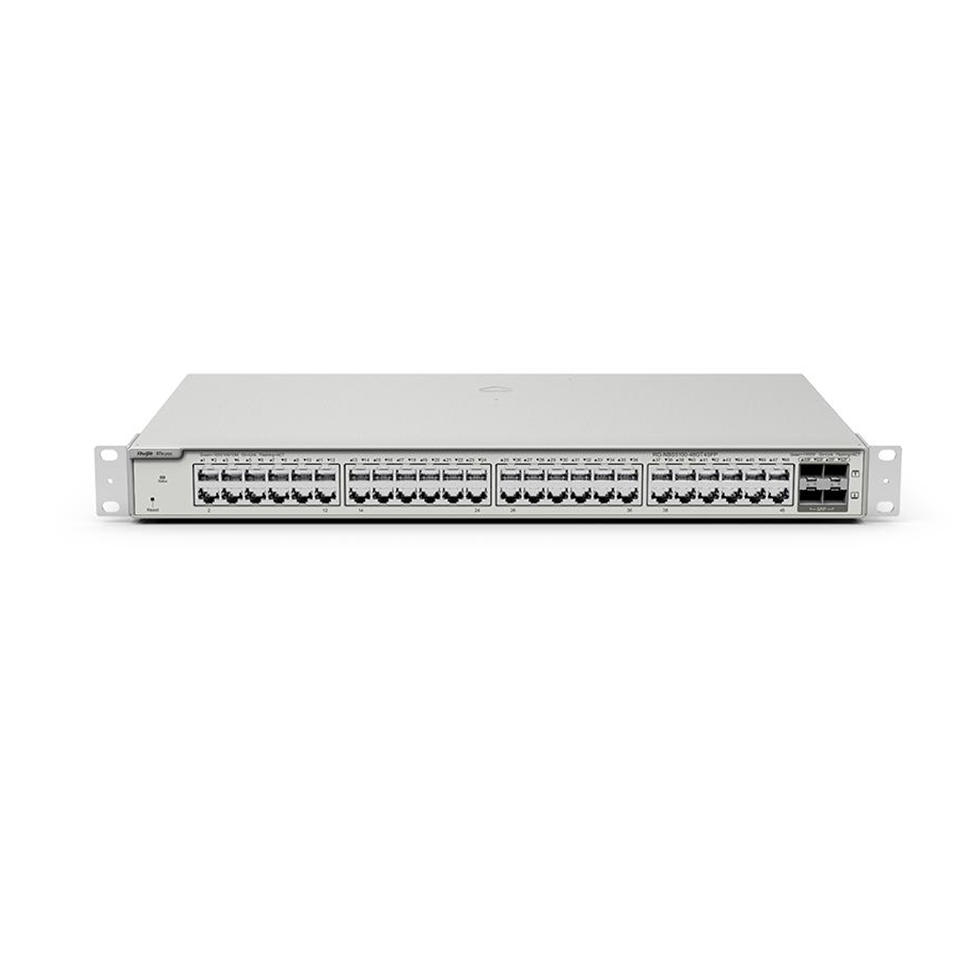 Thiết bị mạng HUB -SWITCH Ruijie RG-NBS5200-48GT4XS ( 48-Port 10G L2+ Managed Switch, 48 Gigabit RJ45 Ports, 4 *10G SFP+ Slots,19-inch Rack-mountable Steel Case, Static Routing )