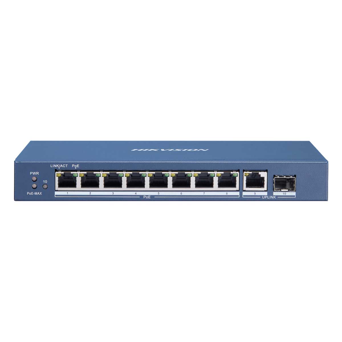 Switch cấp nguồn PoE 8 cổng Hikvision DS-3E0510P-E/M 1 cổng gigabit SFP