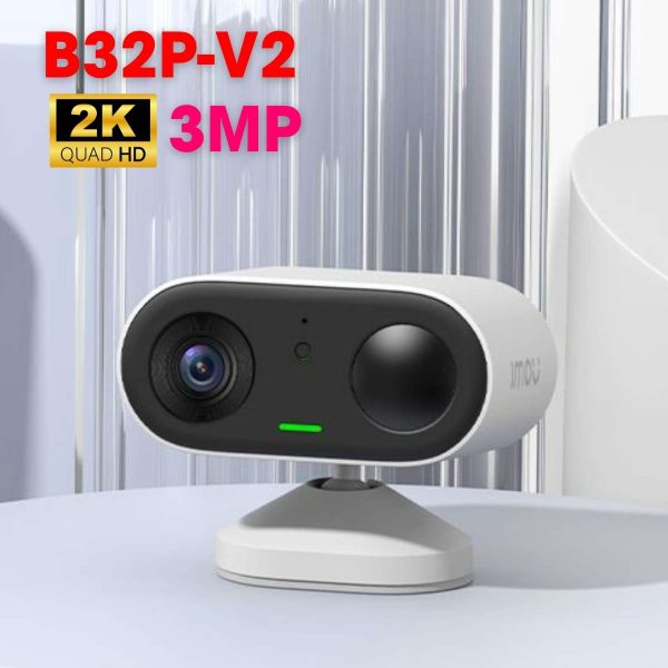 Camera wifi không dây dùng pin IMOU IPC-B32P-V2 2K 3MP, phát hiện xâm nhập và cảnh báo, đàm thoại 2 chiều