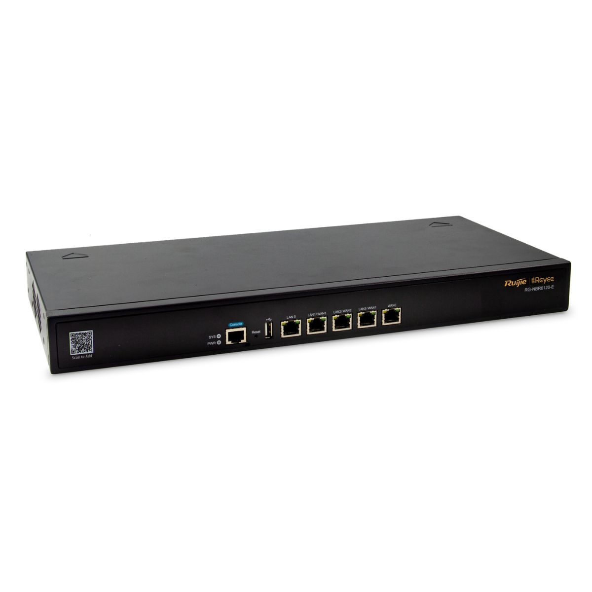 Thiết bị định tuyến Router (Gateway) Ruijie RG-NBR6120-E băng thông 600Mbps, 200 người dùng đồng thời, 5 cổng 10/100/1000 Base-T