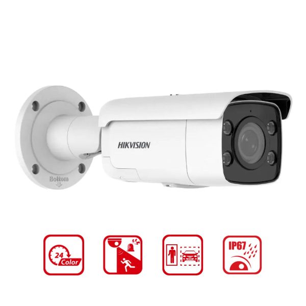 Camera thân ngoài trời Colorvu Hikvision DS-2CD2T87G2-LSU/SL (C) 8MP, đàm thoại 2 chiều, tích hợp đèn và còi báo động