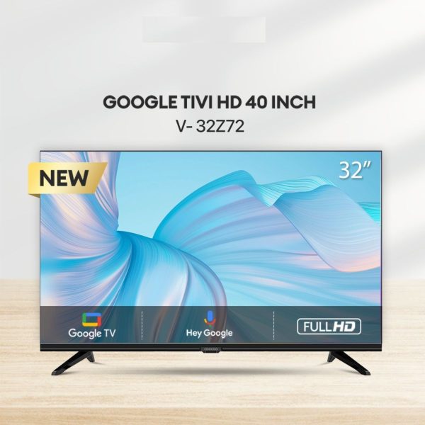 Google Smart TV 32inch HD COOCAA 32Z72 Bluetooth 5.1, 178 độ góc nhìn rộng, âm thanh Dolby Audio