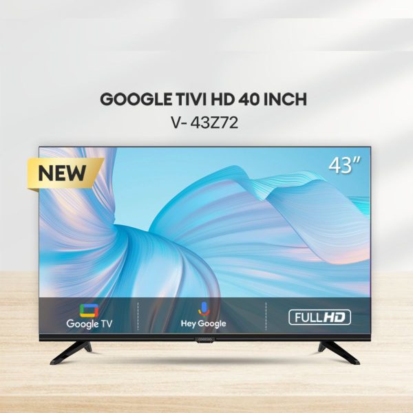 Google Tivi thông minh 43inch COOCAA 43Z72 điều khiển bằng giọng nói, 2 loa 8W, 178 độ góc nhìn rộng