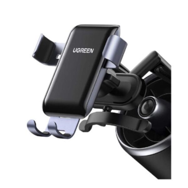 Giá đỡ điện thoại UGREEN 30401 LP274 màu đen, xoay 360 độ linh hoạt, cho lỗ thông hơi tròn