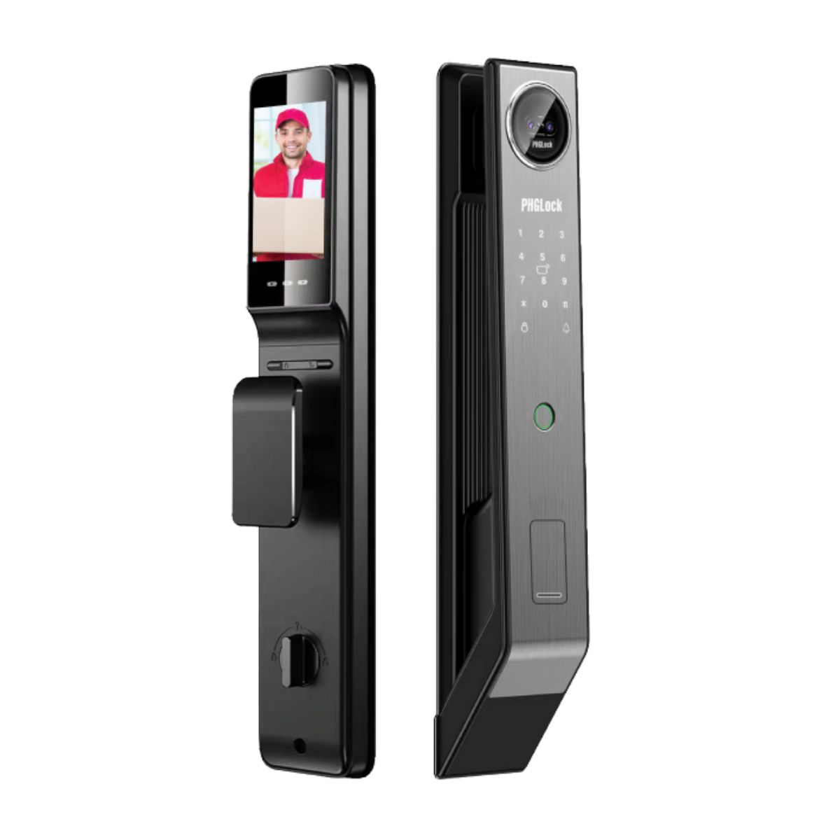 Khóa cửa thông minh nhận diện khuôn mặt PHGLock FL8091 100 khuôn mặt, 100 vân tay, 50 thẻ, 100 mã số