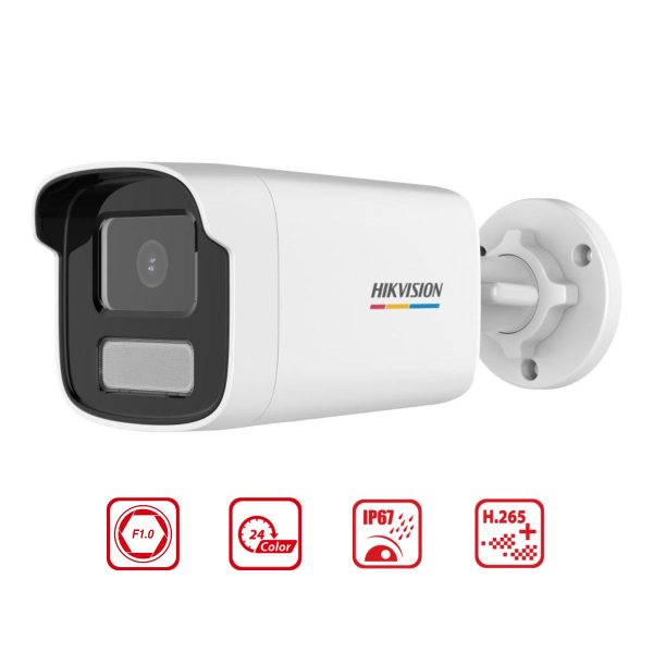 Camera thân IP Colorvu 2MP Hikvision DS-2CD1T27G2-LUF tích hợp mic, hồng ngoại 50m