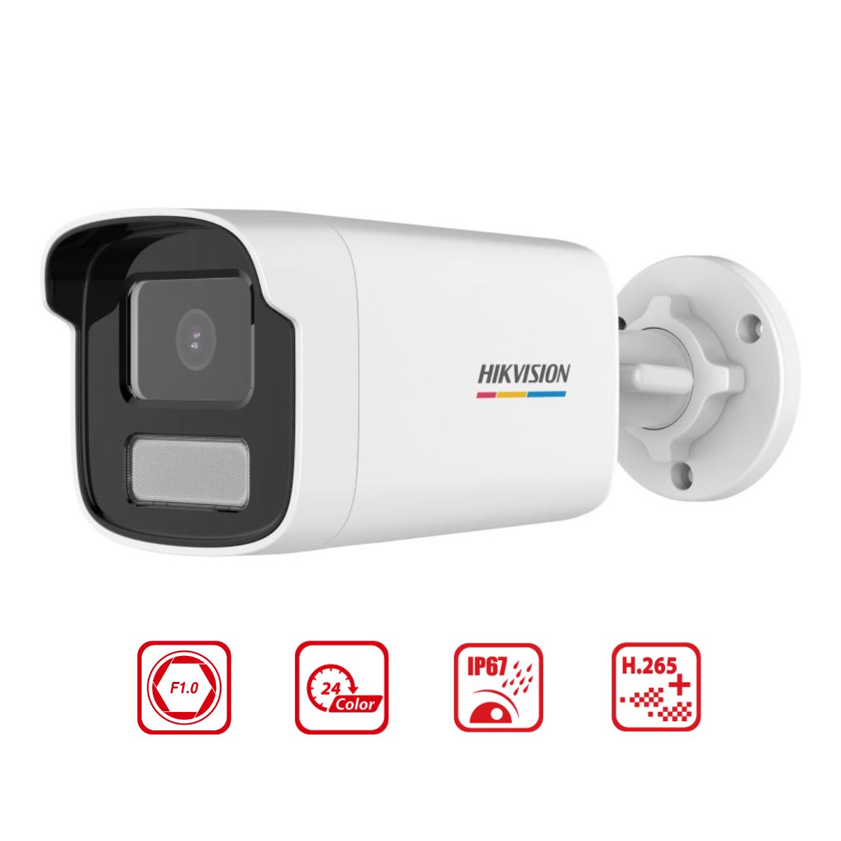 Camera thân IP Colorvu 2MP Hikvision DS-2CD1T27G2-LUF tích hợp mic, hồng ngoại 50m