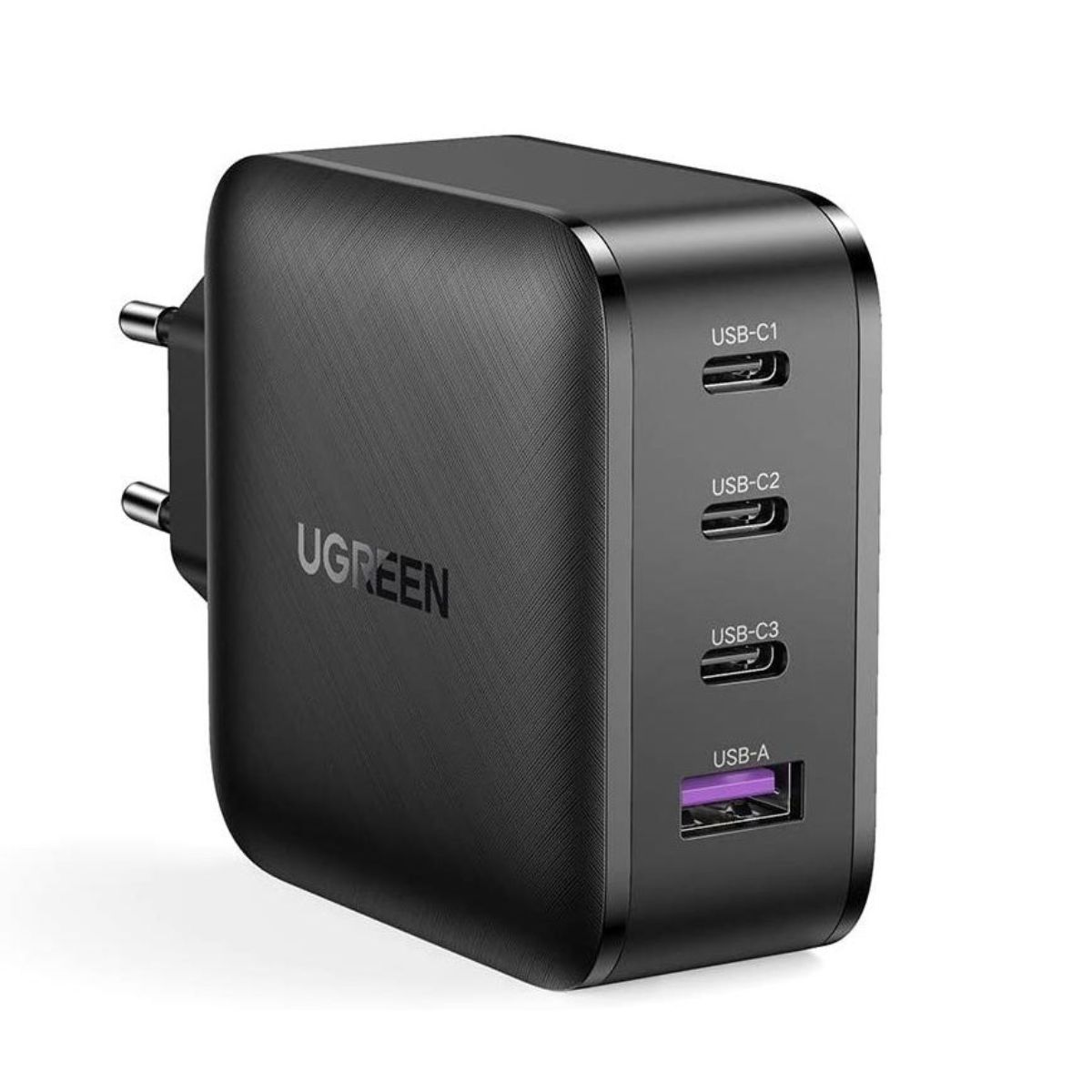 Bộ sạc nhanh 65W GaN 4 cổng EU Ugreen 70774 CD224 3 USB-C và 1 USB Type-A