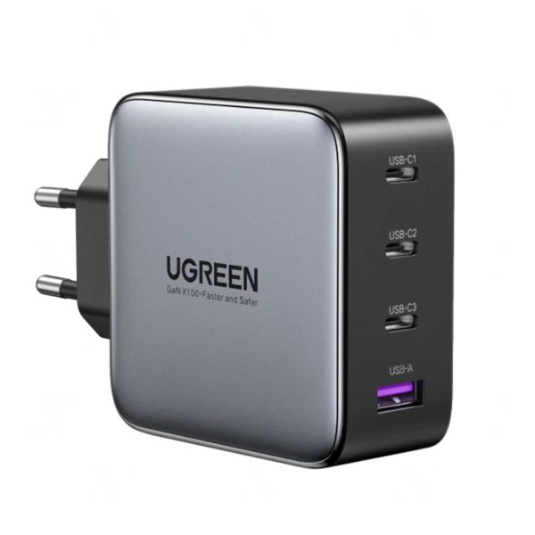 Củ sạc nhanh 100W GaN Ugreen 40747 CD226 3 cổng USB Type-C và 1 cổng USB Type-A