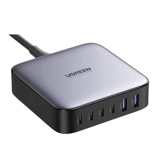 Củ sạc nhanh 200W GaN Ugreen 40913 CD271 4 cổng USB Type-C và 2 cổng USB Type-A