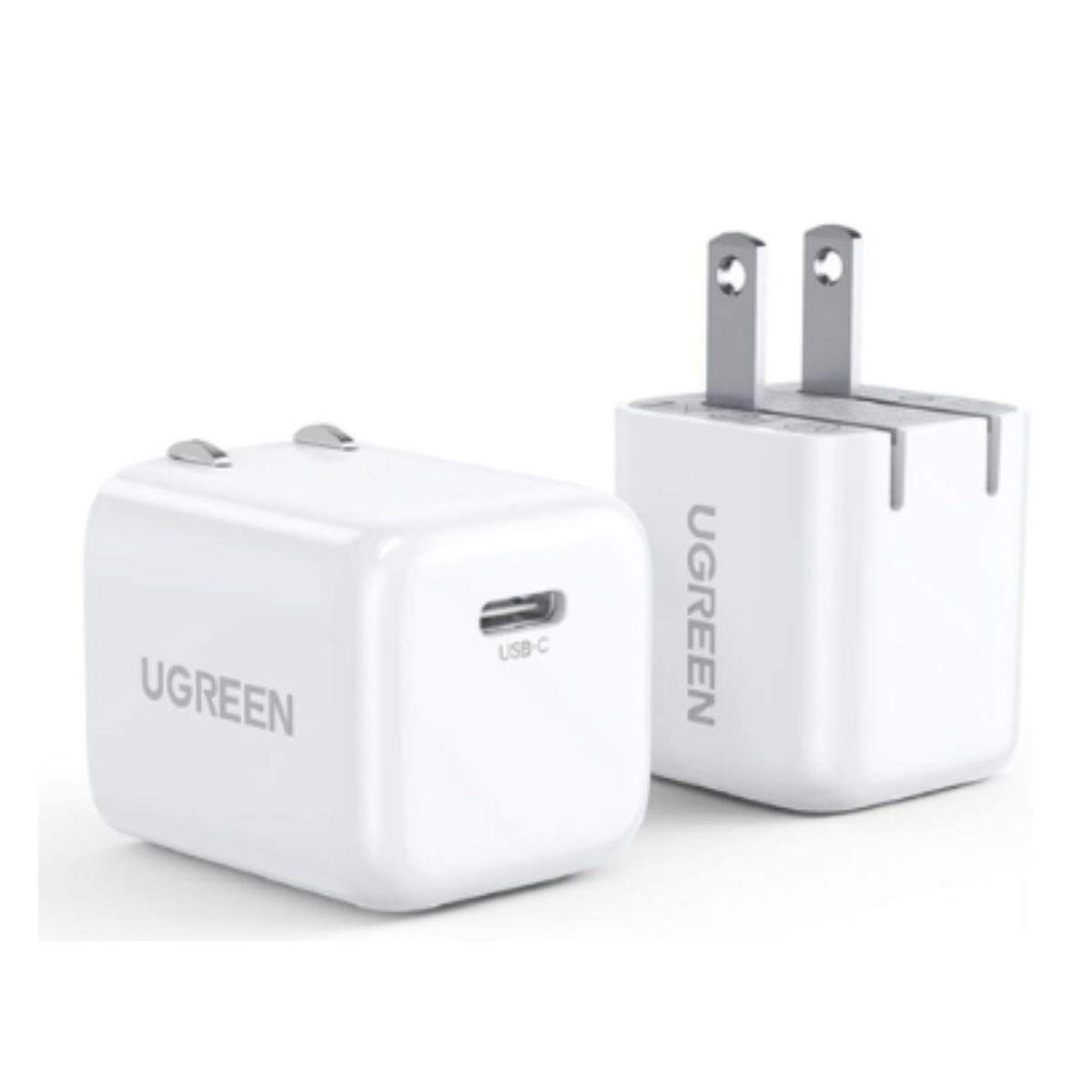 Bộ sạc nhanh có thể gập lại Ugreen 70572 CD249 màu trắng, công suất 20W