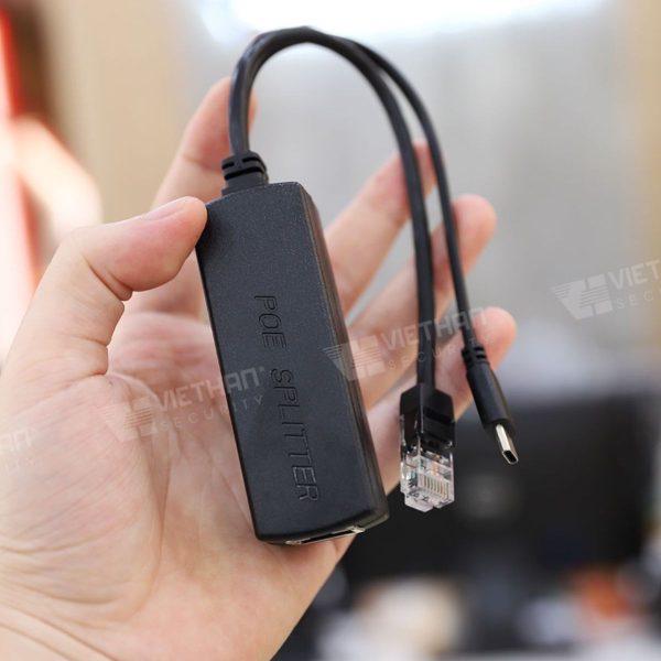 Bộ tách tín hiệu mạng PoE 48V to 5V TYPE-C và Lan LS-POE-B0525ES tốc độ mạng: 10/100Mb