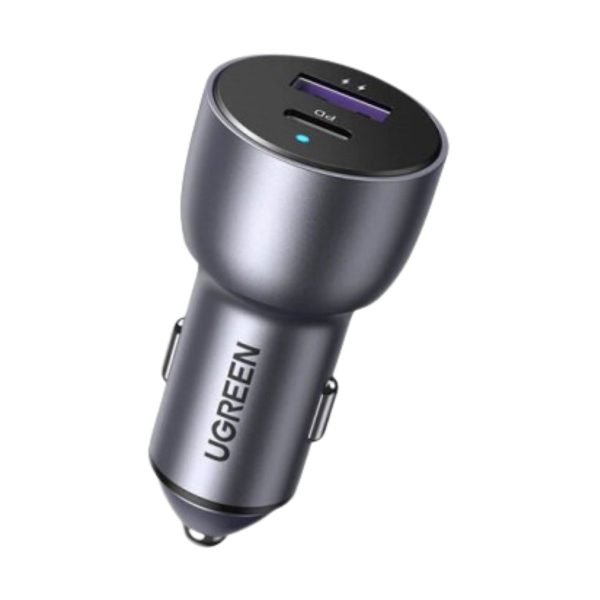 Bộ sạc ô tô Ugreen 60980 CD213 1 cổng USB-C 18W và cổng USB-A 18W