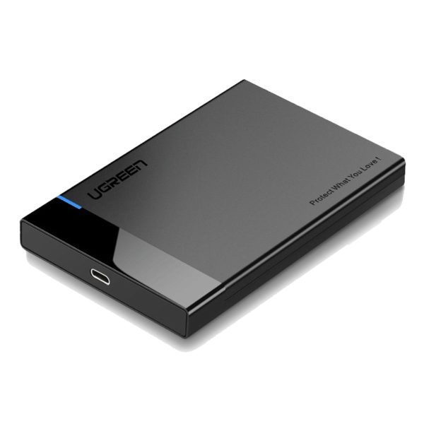 Vỏ ổ cứng 2.5inch Ugreen 60735 US221 màu đen, chiều dài cáp 50cm, tốc độ truyền 6Gbps