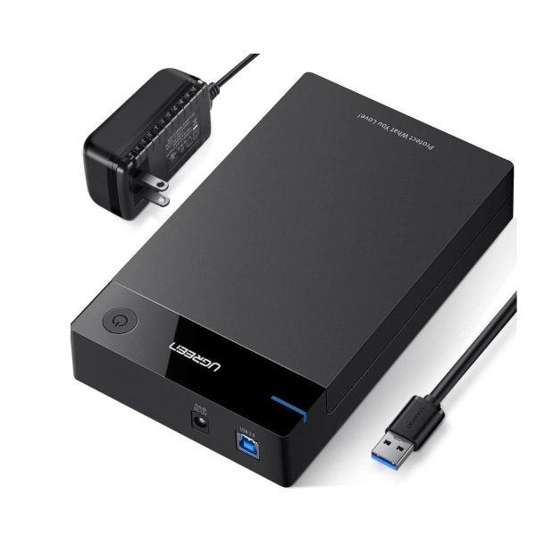 Thiết bị đựng ổ cứng 3.5inch Ugreen 50423 US222 chiều dài cáp 1m, tốc độ đến 5Gbps