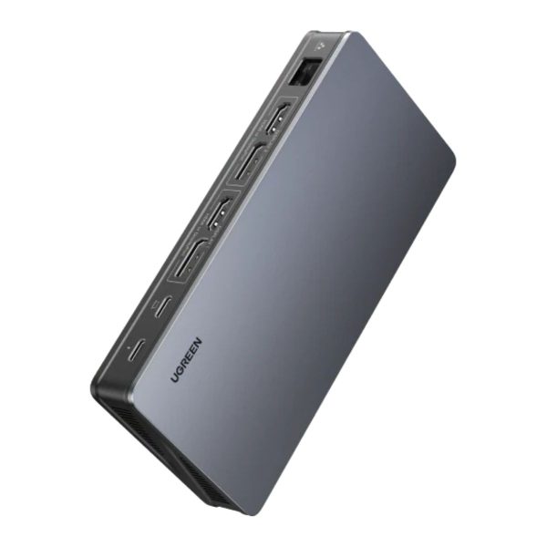 Bộ chuyển Docking 9 in 1 Ugreen 90912 CM615 tốc độ truyền dữ liệu 10Gbps, công suất PD100W