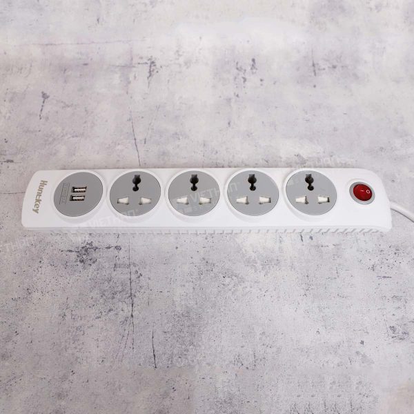 Ổ cắm điện đa năng Huntkey SZN-507 5 lỗ cắm, 2 USB, có tấm chắn bảo vệ, công suất 250V/10A, 3 mét