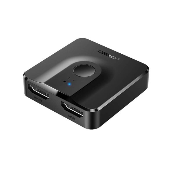 Bộ chuyển mạch HDMI 2 in 1 out Ugreen 50966 CM217 Switcher 4K@60Hz, tốc độ truyền tải 10.2Gbps