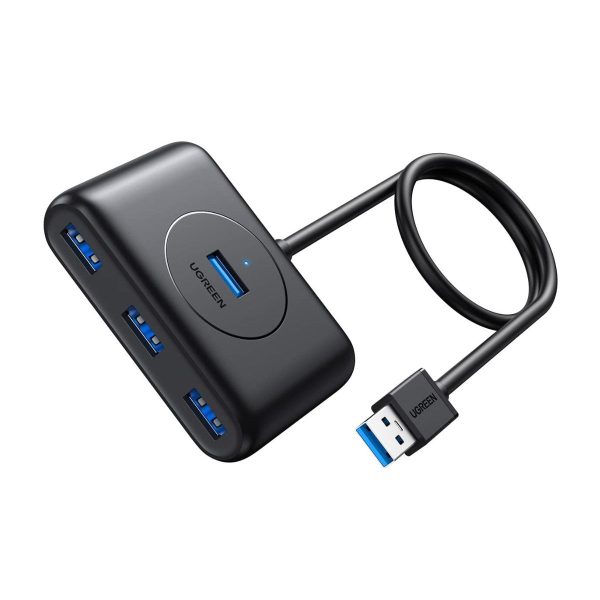 Bộ chuyển 4 in 1 Ugreen 40850 CR113 Type-C to 4*USB 3.0, dài 1M, tốc độ  5Gbps, đèn LED