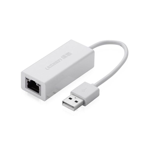 Cáp chuyển đổi Ugreen 20253 USB 2.0 sang LAN RJ45, tốc độ kết nối 10/100Mbps