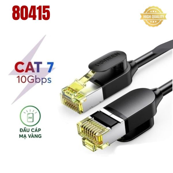 Cáp mạng Cat7 Ultra Slim dài 1M băng thông 10Gbps 600MHZ Ugreen 80415 cao cấp