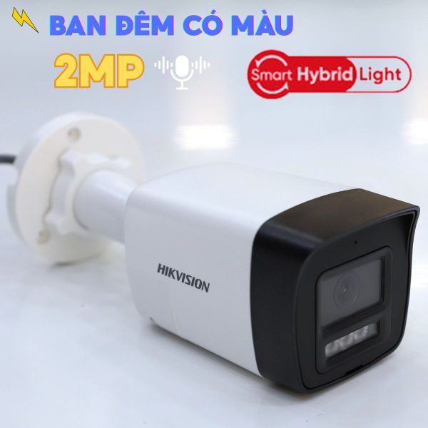 Camera Bullet Hikvision DS-2CE16D0T-LPTS 2MP Hồng ngoại 25m, Đàm thoại 2 chiều, IP67