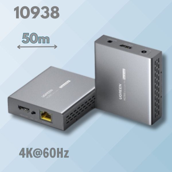 Bộ kéo dài tín hiệu HDMI 2.0 qua cáp mạng Lan 50m Ugreen 10938 hỗ trợ 4K2K cao cấp