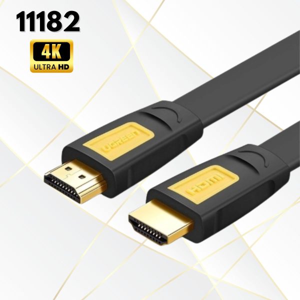 Cáp tín hiệu HDMI chuẩn 1.4 Ugreen 11182 Hỗ trợ phân giải 4K*2K cáp dẹt HD101, Đầu cắm mạ vàng