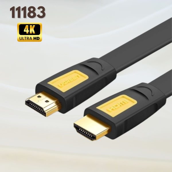 Cáp HDMI dẹt dài 10m hỗ trợ Ethernet 3D Full HD Ugreen 11183 chuẩn 1.4 hỗ trợ phân giải 4K*2K cáp dẹt HD101