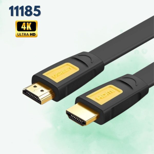 Cáp tín hiệu HDMI chuẩn 1.4  Ugreen 11185 2M màu vàng, Hỗ trợ phân giải 4K*2K cáp dẹt HD101