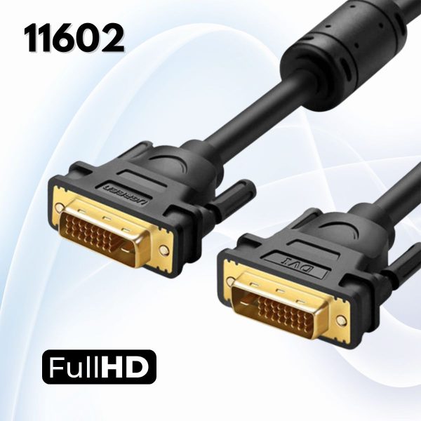 Cáp chuyển DVI 24+1 DV101 Ugreen 11602 dài 20m, Hỗ trợ độ phân giải Full HD