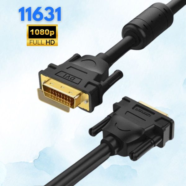 Cáp tín hiệu 2 đầu VGA VG10 Ugreen 11631 3M màu đen, Hỗ trợ độ phân giải Full HD, Tương thích nhiều thiết bị