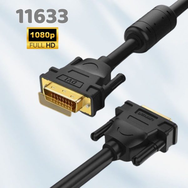 Cáp tín hiệu 2 đầu VGA VG101 Ugreen 11633 10M màu đen, Dành cho màn hình, máy chiếu, Lõi đồng chống oxi hoá