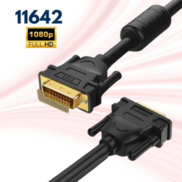 Cáp chuyển VGA to VGA Ugreen 11642 dài 12m, Hỗ trợ độ phân giải Full HD, Tương thích nhiều thiết bị