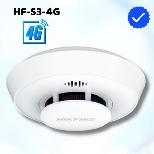 Đầu báo khói độc lập 4G Hikfire HF-S3-4G sim 4G, Phát hiện khói và nhiệt, Báo động âm thanh (≥ 85dB@3m) & đèn