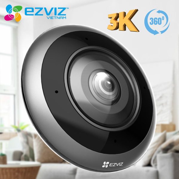 Camera Wifi mắt cá 360 độ Ezviz E4P 3K Công nghệ khử cong, Theo dõi tự động phóng to, Đàm thoại 2 chiều