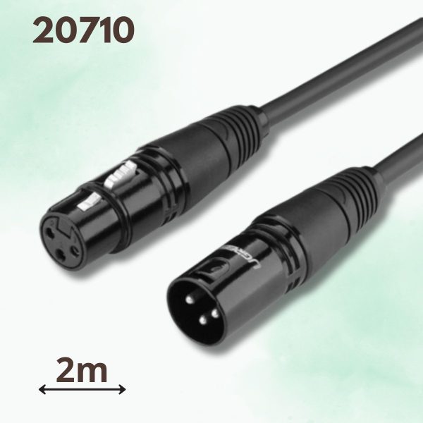 Cáp nối dài Microphone Canon âm thanh AV130 Ugreen 20710 2m màu đen, Dây nhựa PVC có lớp chổng nhiễu