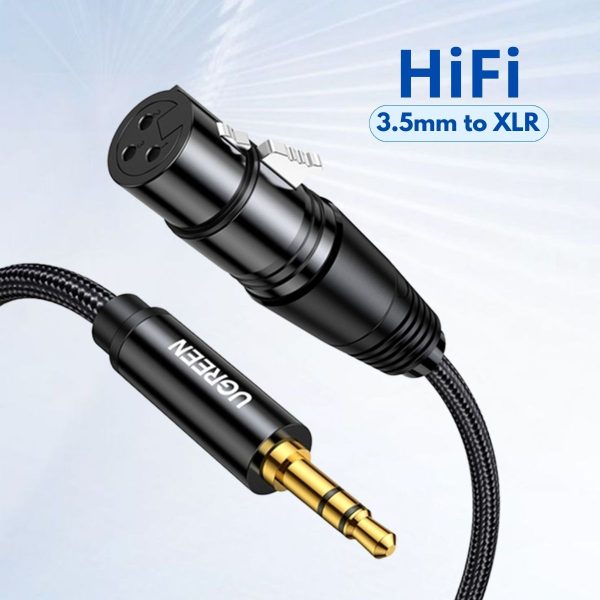 Cáp Micro 3.5mm to XLR âm Ugreen 20763 dài 1m Hỗ trợ HiFi, Chất liệu cao cấp