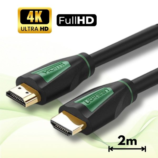 Cáp tín hiệu HDMI 2.0 Ugreen 30191 dài 2M, Hỗ trợ 3D full HD 4Kx2K, Băng thông 10Gb/s