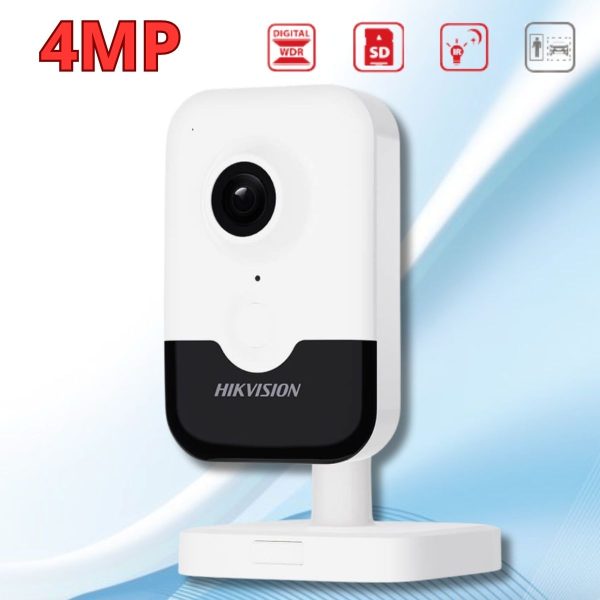 Camera Wifi không dây Hikvision DS-2CD2443G2-IW Cube 4MP Quay 360°, Phát hiện chuyển động chính xác, Giảm báo động giả, Loa & Mic