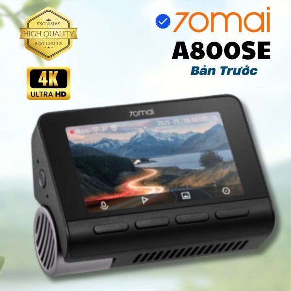 Camera hành trình 70mai A800SE (Bản trước) Ghi hình ban đêm sắc nét, Giám sát đỗ xe 24h, Tích hợp GPS & cảnh báo ADAS