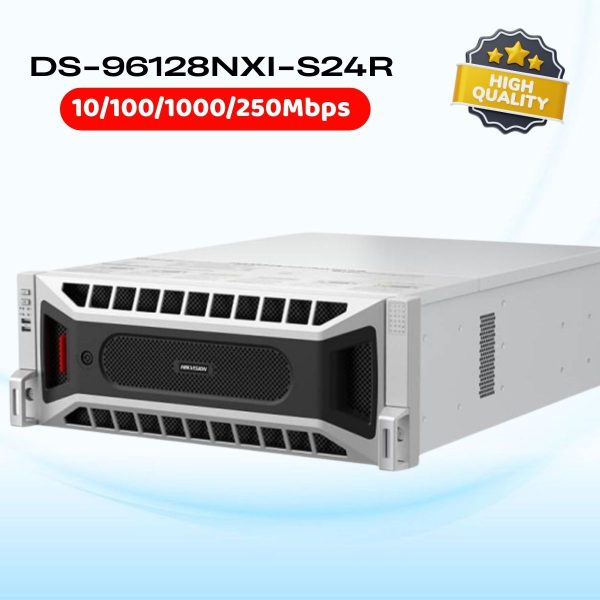 Đầu ghi 128 kênh Hikvision DS-96128NXI-S24R 32MP 8K Hỗ trợ 4 cổng mạng RJ-45 10/100/1000/2500 Mbps, RAID & 20TB/ổ