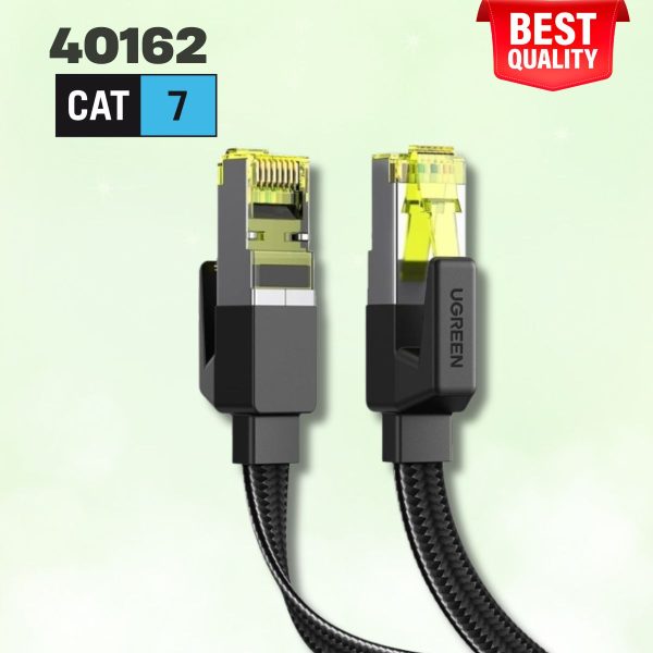 Cáp mạng CAT7 đúc sẵn Ugreen 40162 dài 3M, Dây dẹt, Tốc độ 10Gbps 600Mhz 30AWG U/FTP