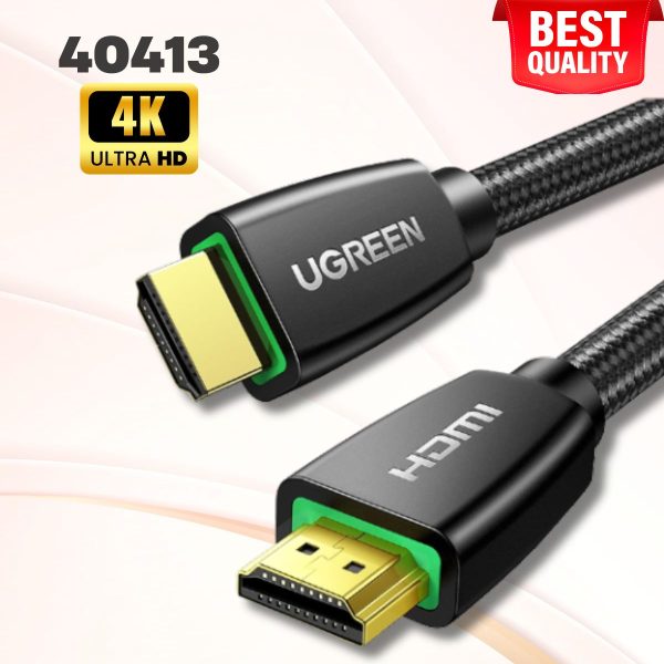Cáp tín hiệu HDMI chuẩn 2.0 Ugreen 40413 HD118 Hỗ trợ phân giải 4K, Dolby TrueHD, Băng thông 18Gbps