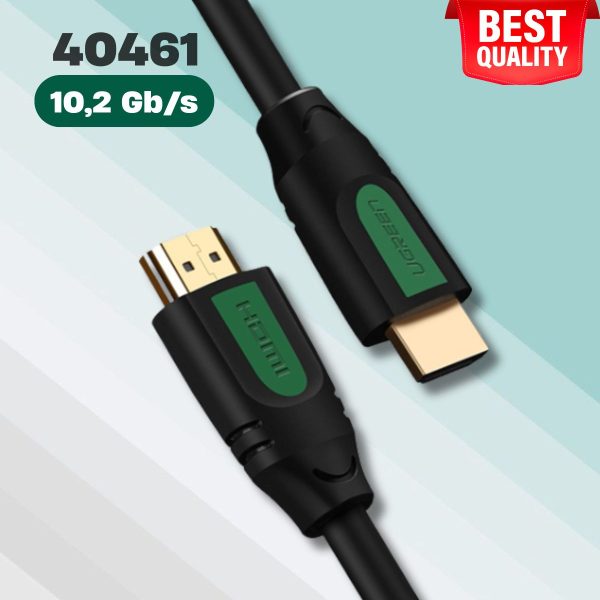 Cáp tín hiệu HDMI chuẩn 1.4 Ugreen 40461 HD101 dài 1,5m,  Hỗ trợ phân giải 4K*2K, Tốc độ 10,2 Gb/s