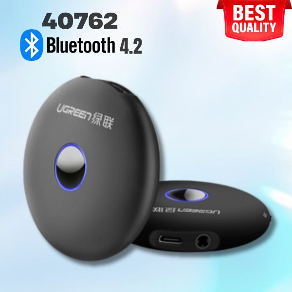 Thiết bị thu phát Music Bluetooth 4.2 Ugreen 40762 màu đen, Hỗ trợ APTX, Khoảng cách 10m