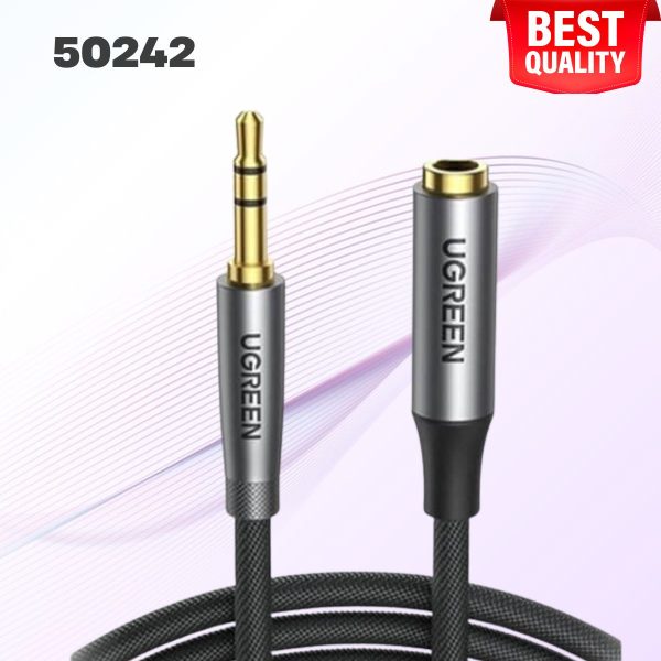 Cáp Audio 3.5mm nối dài 3m Ugreen 50242 Vỏ nhôm, Thân bọc dù